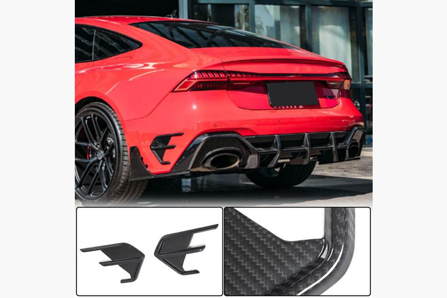 Audi A7 2018- Rear bumper vent covers (for RS7 2018-2022, Dry Carbon) Image