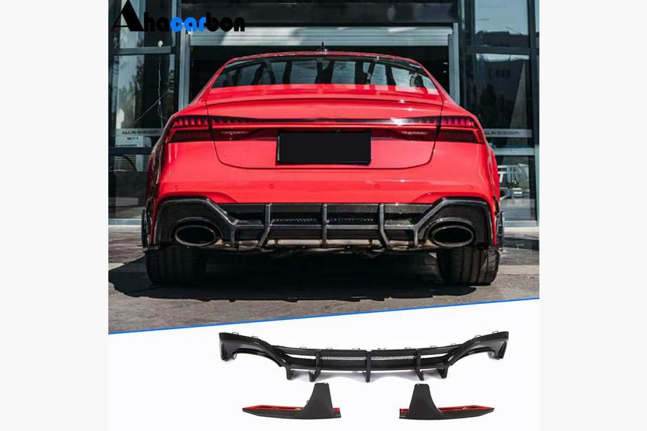 Audi A7 2018- Rear Bumper Diffuser (for RS7 2018-2022, Dry Carbon) Image