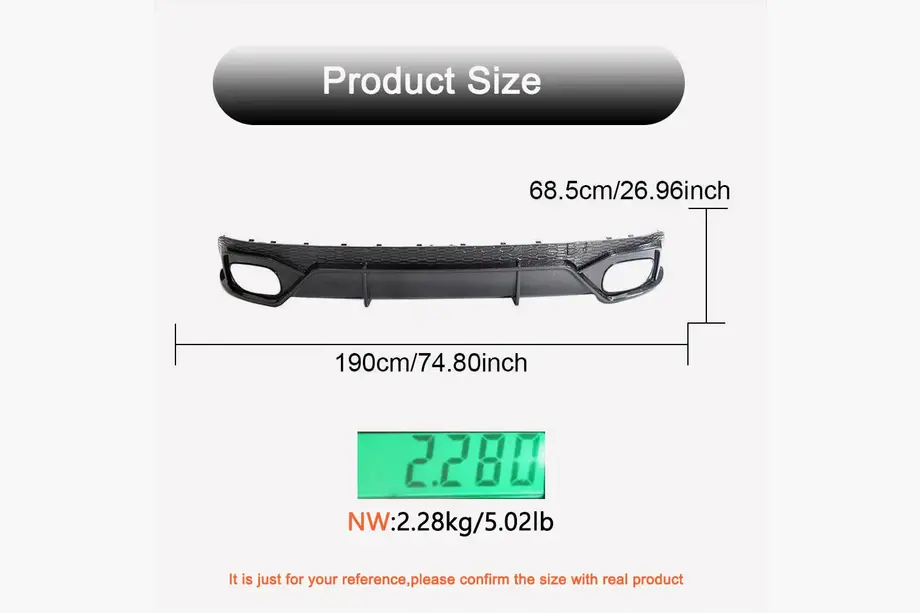 Audi Q8 2018- Rear Bumper Diffuser (2020-2023, Carbon) photo 5