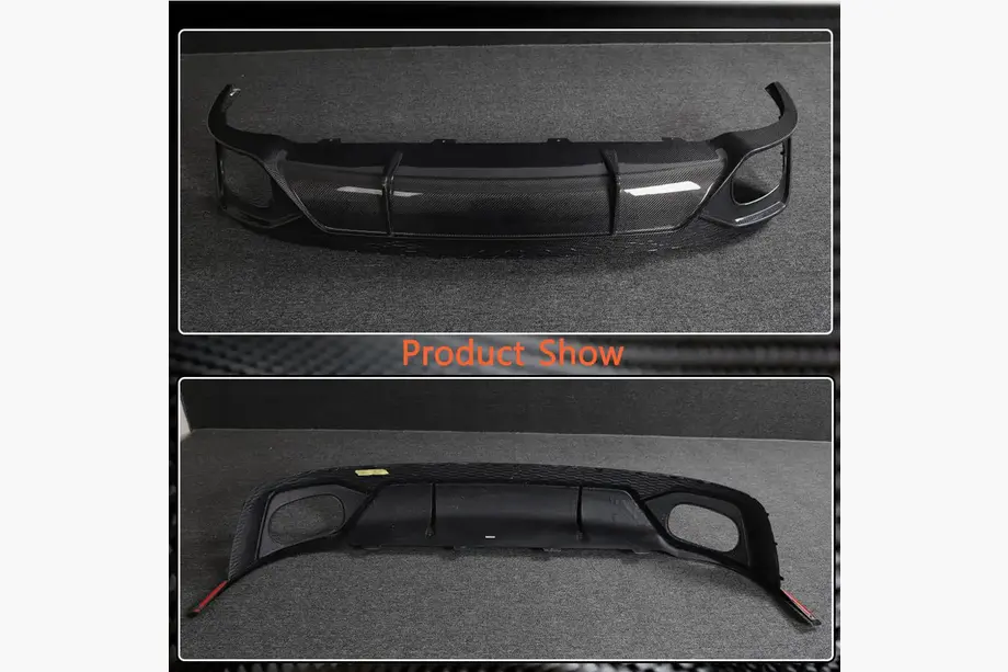 Audi Q8 2018- Rear Bumper Diffuser (2020-2023, Carbon) photo 6