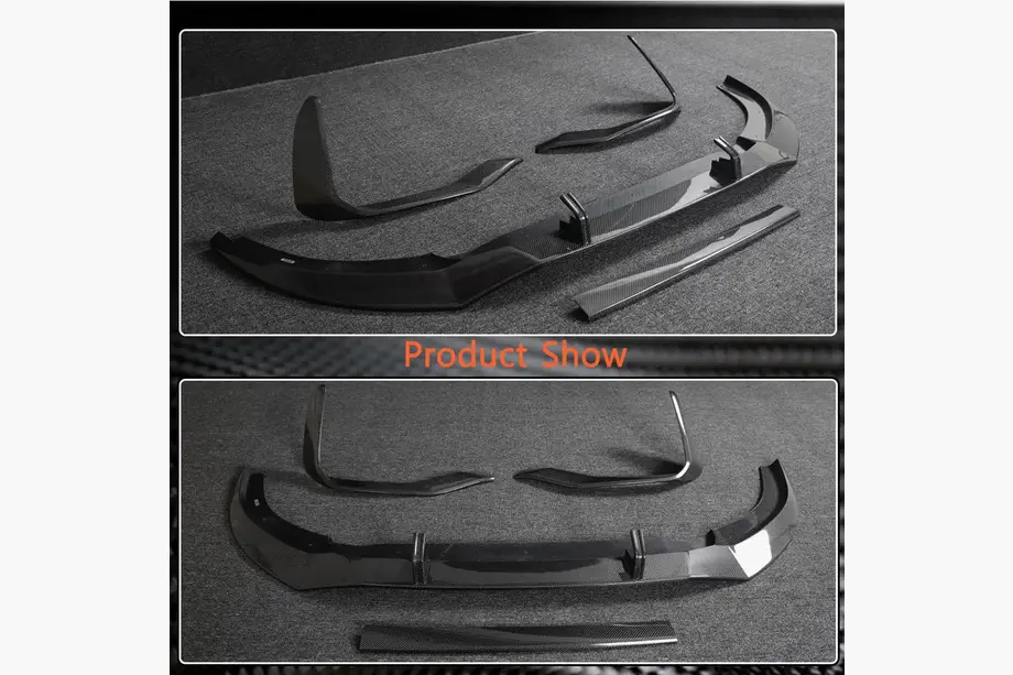 Audi Q8 2018- Front bumper lip (2021+, Carbon) photo 5