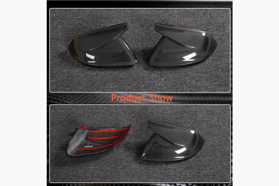 Audi Q8 2018- Mirror Covers (2018-2023, Carbon, Without Lane Change Assist) Photo 5