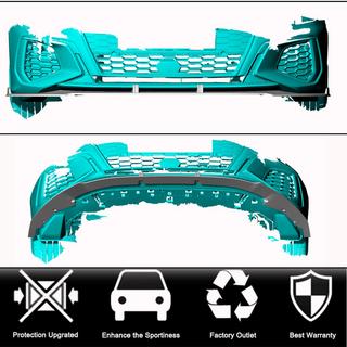 Front bumper lip (for S-Line Sedan 2020-2023, carbon) photo 2
