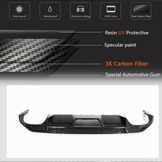 Rear bumper diffuser V1 (for S-Line Sedan 2020-2023, Carbon) photo 3