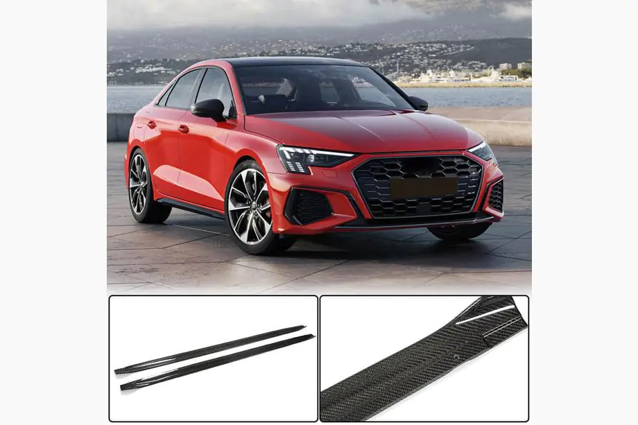 Audi A3 2020- Side Skirts (for S3 Sedan, Carbon) Image