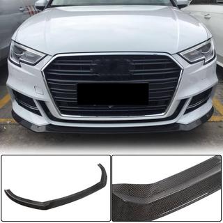 Front bumper lip spoiler Lip V5 (for S-Line Sedan 2017-2020, Carbon) Audi A3 2012-2020 photo 1