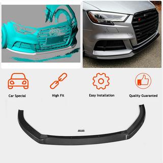 Front bumper lip spoiler Lip V5 (for S-Line Sedan 2017-2020, Carbon) Audi A3 2012-2020 photo 2