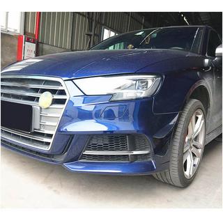 Front bumper lip (for S-Line Sedan 2017-2020, Carbon) Audi A3 2012-2020 photo 2
