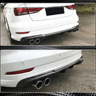 Audi A3 2012-2020 Rear bumper diffuser V5 (for S-Line Sedan 2017-2020, Carbon) photo 4