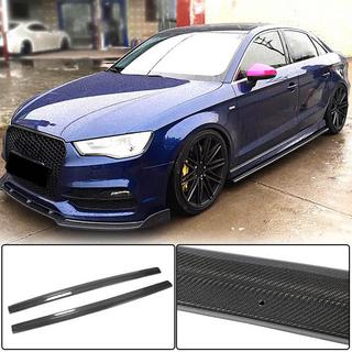 Side Skirts V3 (for S-Line Sedan, Carbon) Audi A3 2012-2020 photo 2
