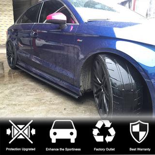 Side Skirts V3 (for S-Line Sedan, Carbon) Audi A3 2012-2020 photo 3