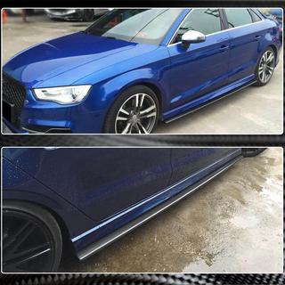Side Skirts V3 (for S-Line Sedan, Carbon) Audi A3 2012-2020 photo 4
