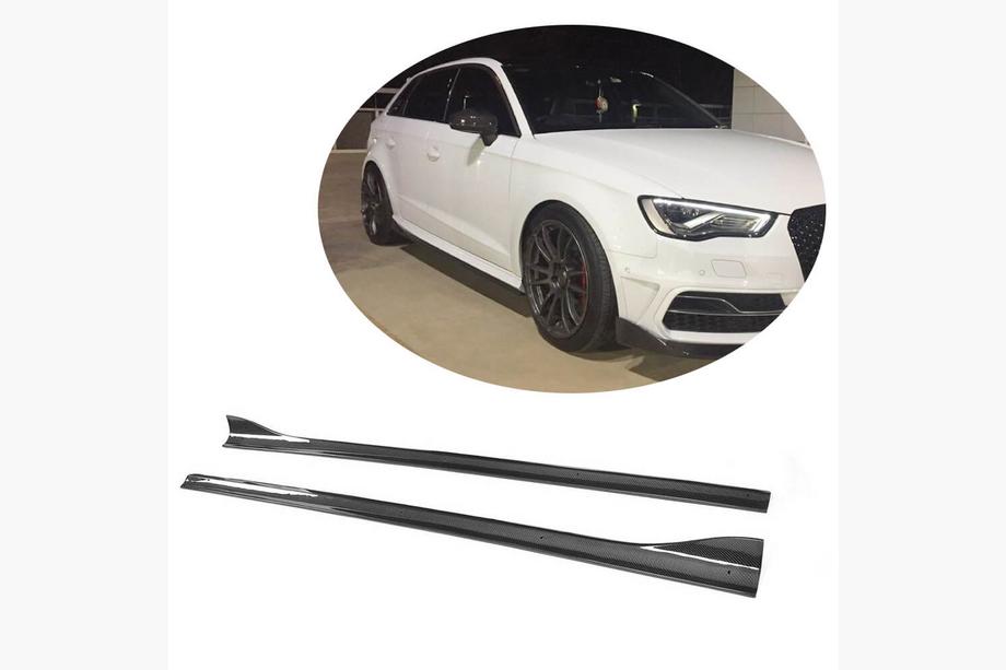 Audi A3 2012-2020 Side Skirts (for S-Line HB 2012-2016, Carbon) Image