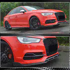 Audi A3 2012-2020 Front bumper lip spoiler Lip V3 (for S-Line Sedan 2012-2016, Carbon) photo 4