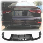Audi A3 2012-2020 Rear bumper diffuser V4 (for S-Line Sedan 2017-2020, Carbon) photo 1