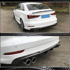 Audi A3 2012-2020 Rear bumper diffuser V4 (for S-Line Sedan 2017-2020, Carbon) photo 3