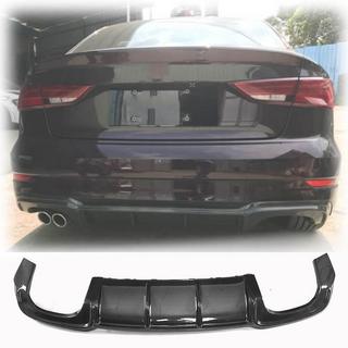 Rear bumper diffuser V4 (for S-Line Sedan 2017-2020, Carbon) Audi A3 2012-2020 photo 1