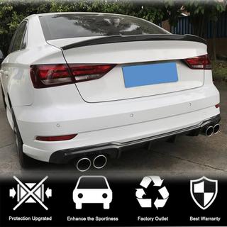 Rear bumper diffuser V4 (for S-Line Sedan 2017-2020, Carbon) Audi A3 2012-2020 photo 2