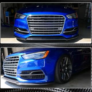 Front bumper lip Lip V1 (for S-Line Sedan 2012-2016, Carbon) Audi A3 2012-2020 photo 4