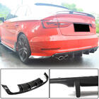 Audi A3 2012-2020 Rear bumper diffuser V3 (for S-Line Sedan 2012-2016, Carbon) photo 1