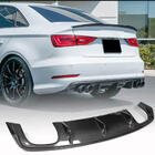 Audi A3 2012-2020 Rear Bumper Diffuser V2 (for S-Line Sedan 2012-2016, Carbon) photo 1