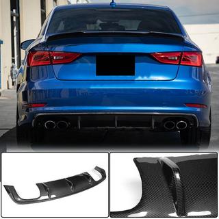 Rear Bumper Diffuser V2 (for S-Line Sedan 2012-2016, Carbon) Audi A3 2012-2020 photo 2