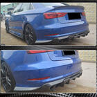 Audi A3 2012-2020 Rear bumper diffuser V1 (for S-Line Sedan 2012-2016, Carbon) photo 3