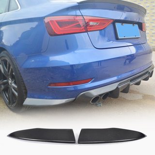 Rear bumper flaps Flap (for S-Line Sedan 2012-2016, Carbon) Audi A3 2012-2020 photo 1
