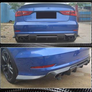 Rear bumper flaps Flap (for S-Line Sedan 2012-2016, Carbon) Audi A3 2012-2020 photo 3