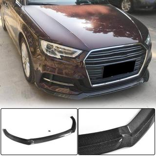 Front Bumper Lip V1 (for S-Line 2017-2020 HB, Carbon) Audi A3 2012-2020 photo 1