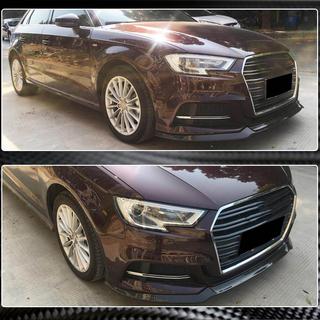 Front Bumper Lip V1 (for S-Line 2017-2020 HB, Carbon) Audi A3 2012-2020 photo 3