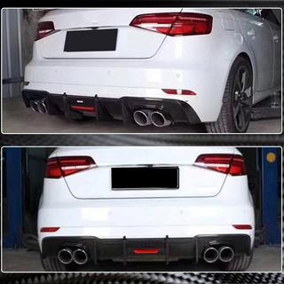 Rear Bumper Diffuser V1 for S-Line HB 2017-2020, Carbon Audi A3 2012-2020 photo 3