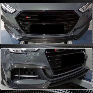 Front bumper lip Lip V4 (for S-Line Sedan 2017-2020, Carbon) Audi A3 2012-2020 photo 4