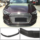 Audi A3 2012-2020 Front bumper lip Lip V3 (for S-Line Sedan 2017-2020, Carbon) photo 1