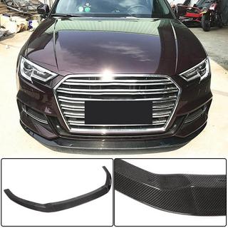 Front bumper lip Lip V3 (for S-Line Sedan 2017-2020, Carbon) Audi A3 2012-2020 photo 1