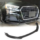 Audi A3 2012-2020 Front bumper lip spoiler Lip V1 (for S-Line 2017-2020 Sedan, Carbon) photo 1