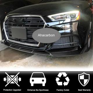 Front bumper lip spoiler Lip V1 (for S-Line 2017-2020 Sedan, Carbon) Audi A3 2012-2020 photo 4