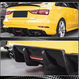 Rear bumper diffuser V3 for S-Line Sedan 2017-2020 (Carbon) Audi A3 2012-2020 photo 3