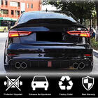 Audi A3 2012-2020 Rear bumper diffuser V2 (for S-Line Sedan 2017-2020, Carbon) photo 2