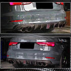 Audi A3 2012-2020 Rear bumper diffuser V2 (for S-Line Sedan 2017-2020, Carbon) photo 4