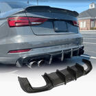 Audi A3 2012-2020 Rear bumper diffuser V1 (for S-Line Sedan 2017-2020, Carbon) photo 1