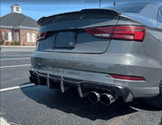 Audi A3 2012-2020 Rear Bumper Diffuser (FRP) photo 2