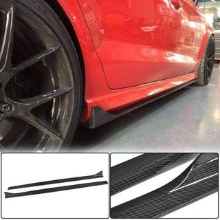 Side Skirts V2 (for S-Line Sedan, Carbon) Audi A3 2012-2020 photo 1
