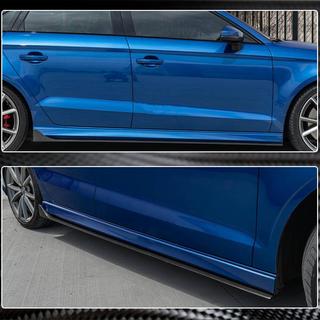Side Skirts V2 (for S-Line Sedan, Carbon) Audi A3 2012-2020 photo 3
