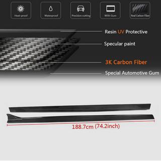 Side Skirts V2 (for S-Line Sedan, Carbon) Audi A3 2012-2020 photo 4
