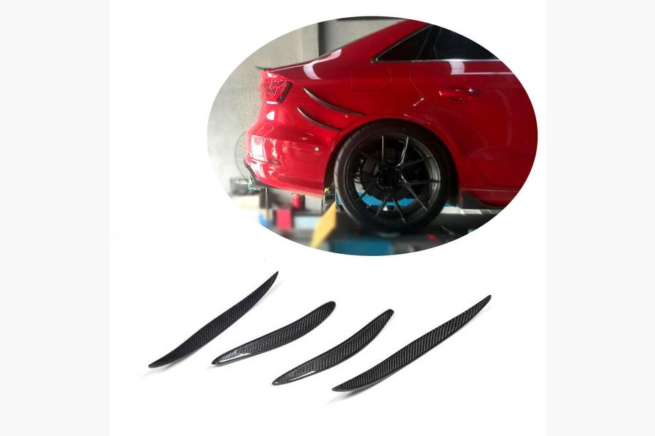 Audi A3 2012-2020 Rear bumper diffuser (for S-Line Sedan 2012-2016, Carbon) Image
