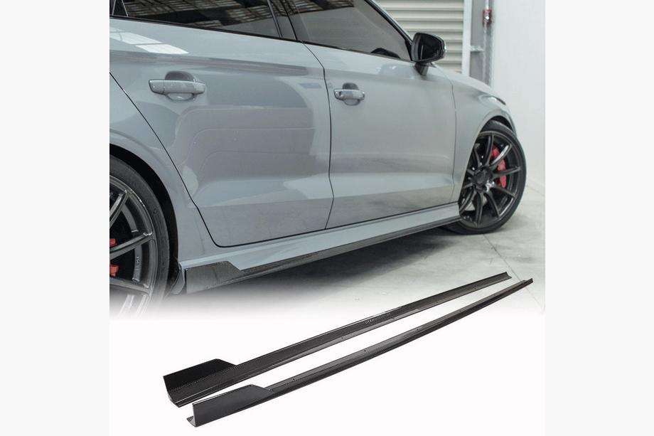 Audi A3 2012-2020 Side skirts V1 (for S-Line Sedan, Carbon) Image