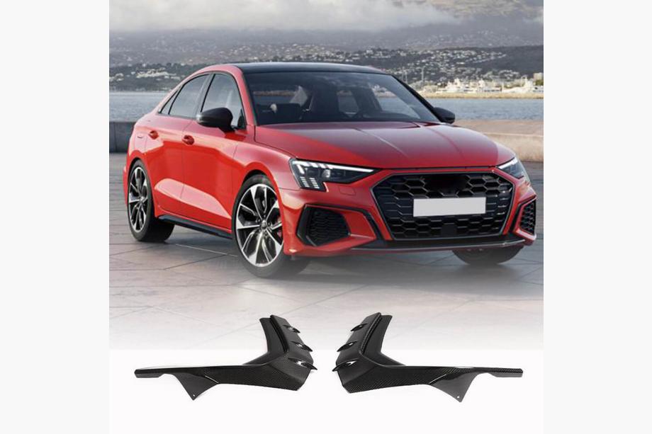 Audi A3 2020- Front bumper lip spoiler (for S-Line Sedan 2020-2023, Carbon) Image