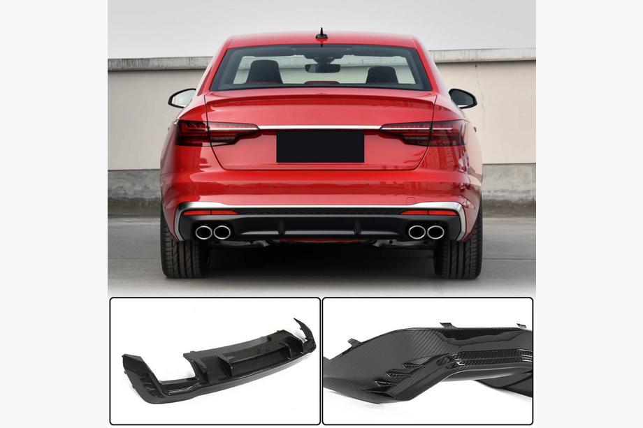 Audi A4 B10 2024- Rear Bumper Diffuser V1 (for S-Line, Carbon) Image