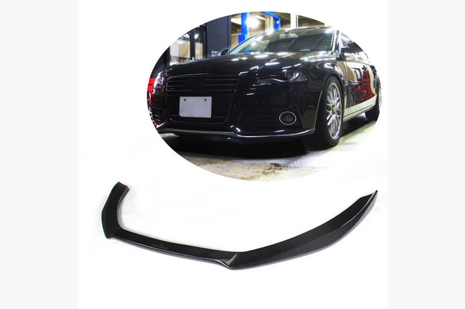 Audi A4 B8 2007-2015 Front bumper lip (for S-Line 2007-2011, Carbon) Image